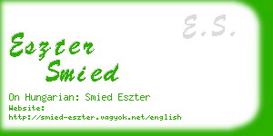 eszter smied business card